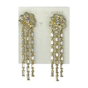 Kendra Scott Cameron Convertible Statement Earrings Gold Crystal Studs $148